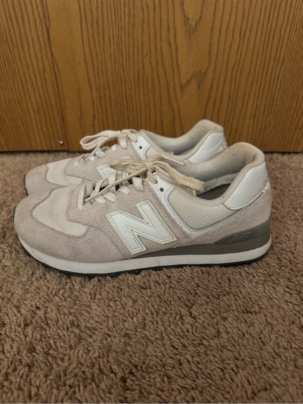 New Balance 574 Beige Suede & Mesh Sneaker
